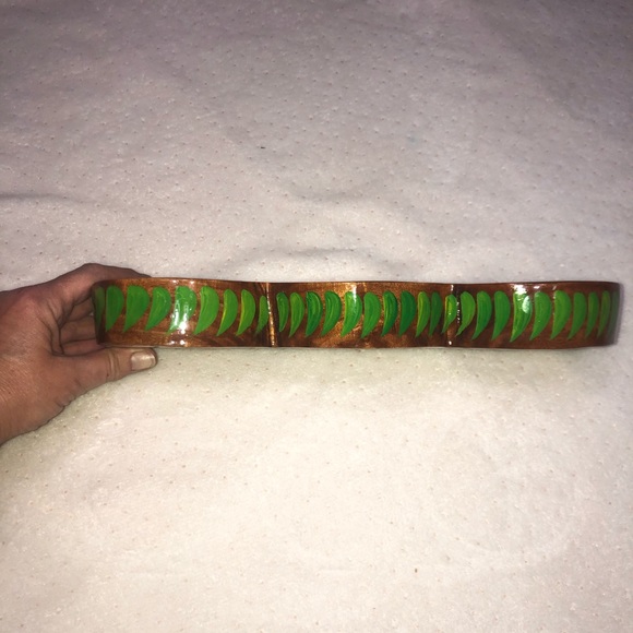 Mexican Batea Triple Bowl Condiment Tray. Handmade & Hand Painted. - Picture 10 of 11